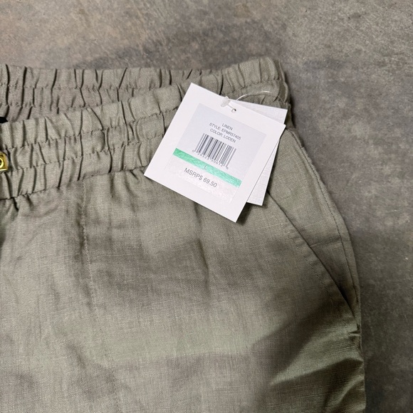 NWT Ellen Tracy Linen Pull On Pants - Picture 8 of 8
